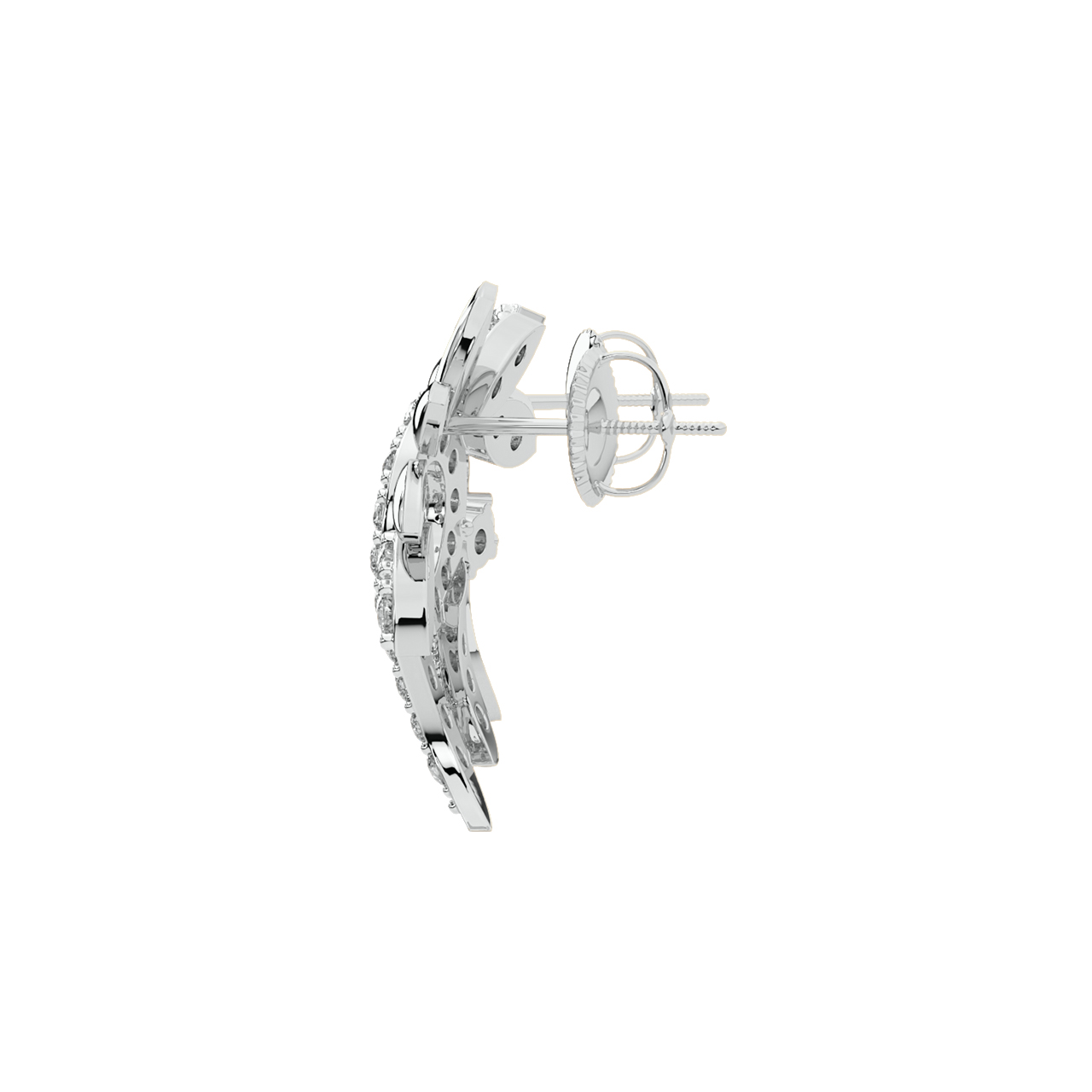 Jewel Round Diamond Stud Earrings